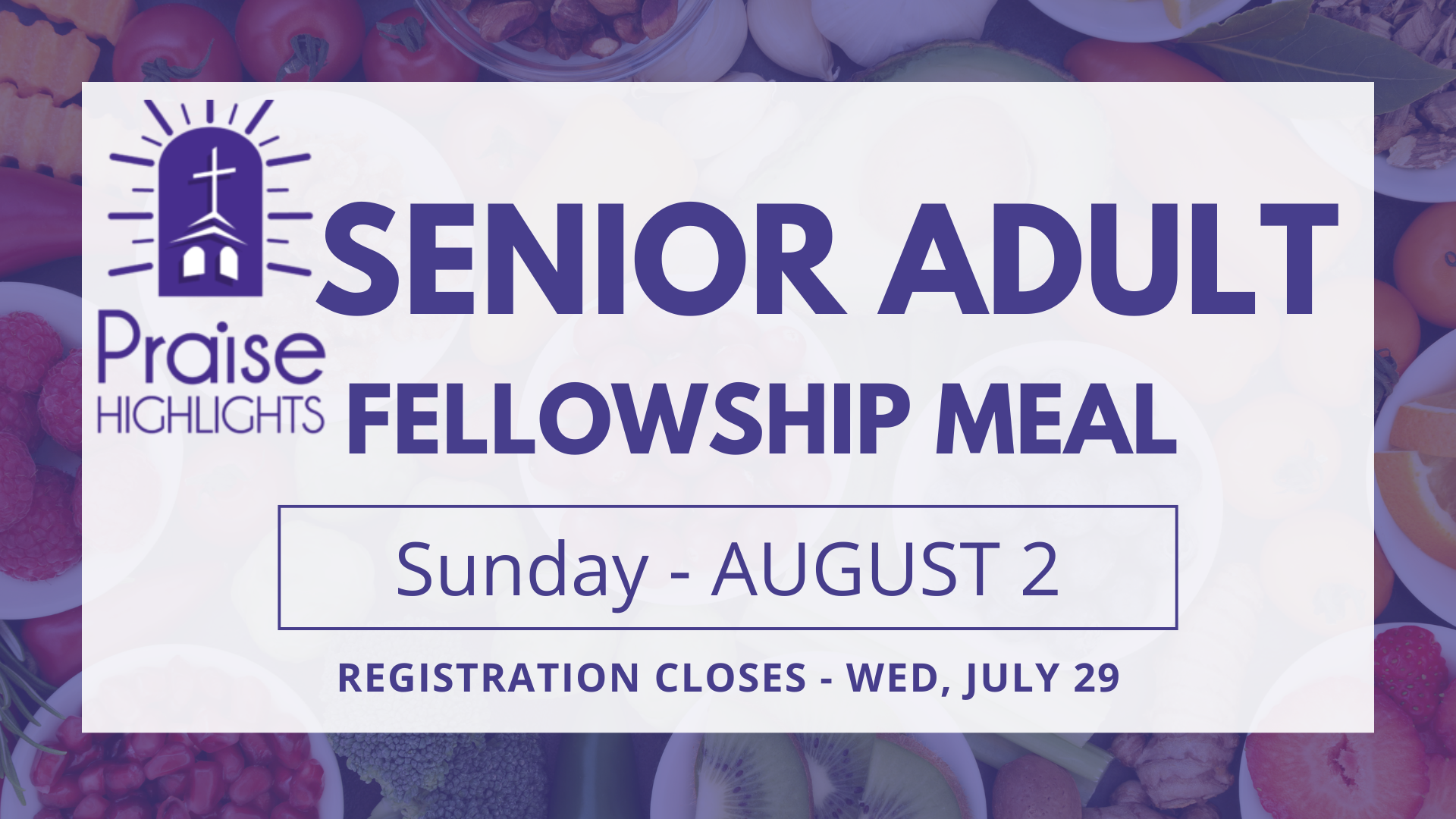 Senior Adult Meal - AUG 2026